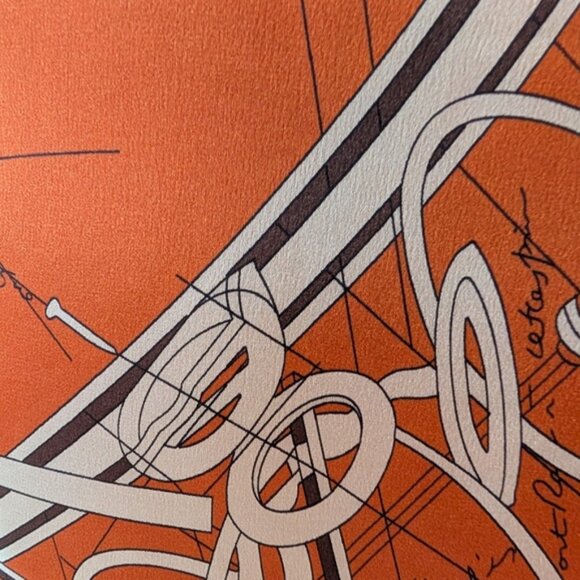 100% Mulberry Silk Scarf -Time and Space 35.4”x35.4” (90×90 cm) - Picture 7 of 9